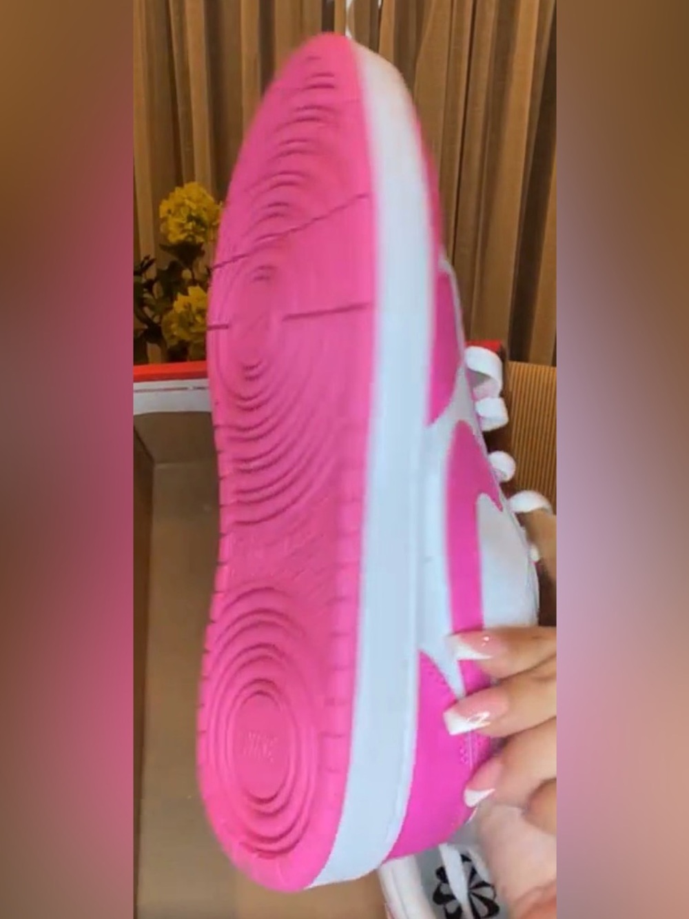 Nike Women’s Low-Top Sneakers — White & Hot Pink - Picture 2 of 3